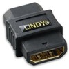 Adapteris - LINDY HDMI M/F Jungtis, 18Gb/s, 4K, UHD, 60Hz, Juodas