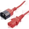 Maitinimo Prailginimo Laidas - LINDY IEC C14 į C13 Maitinimo Prailginimo Laidas, 1m, Raudonas