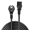 Maitinimo Laidas - LINDY Schuko Kištukas į C13, 0.7m, 10A/250V, Varis, PVC, Juodas