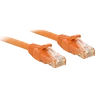 Tinklo Kabelis - LINDY Cat.6 U/UTP Tinklo Kabelis, RJ45, M/M, 250MHz, 2 m, Oranžinė