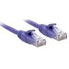 Tinklo Kabelis - LINDY Cat.6 U/UTP Tinklo Kabelis, RJ45, M/M, 250MHz, 2 m, Purpurinis