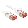 Tinklo Kabelis - LINDY Cat.6 U/FTP Plokščias Tinklo Kabelis, RJ45, M/M, 250MHz, 32AWG, 0.3 m, Baltas
