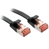 Tinklo Kabelis - LINDY Cat.6 U/FTP Plokščias Tinklo Kabelis, RJ45, M/M, 250MHz, 32AWG, 5 m, Juodas