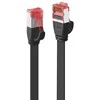 Tinklo Kabelis - LINDY Cat.6 U/FTP Plokščias Tinklo Kabelis, RJ45, M/M, 250MHz, 32AWG, 5 m, Juodas