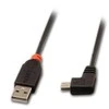 USB Kabelis - LINDY USB 2.0 Type A į Mini-B Laidas, 1 m, Juodas