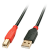 USB Kabelis - LINDY USB 2.0 A/B Aktyvus Laidas, Pratęsimas Tiesioginiam Prietaiso Prijungimui, 15 m, Juodas