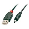 USB Kabelis - LINDY USB 2.0 Type A į 3.5mm DC Laidas, 1.5 m, Juodas
