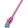 LogiLink kat.6a 0.5m rožinė