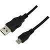 Logilink USB micro-B 180, 1.8m Micro-USB B, USB A, 1.8 m, Juodas