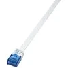 LOGILINK CF2031U - Komutacinis kabelis Plokščias Cat.6 U/UTP SlimLine baltas 1m
