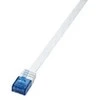 LOGILINK CF2031U - Komutacinis kabelis Plokščias Cat.6 U/UTP SlimLine baltas 1m