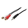 LogiLink 1x3.5mm - 2xRCA - 5m - 3.5mm - 2 x RCA - 5 m - Juodas