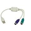 USB į 2x PS/2 adapteris su spalvotomis jungtimis