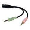 LogiLink Prisijungti | Audio Adapteris 3.5 Stereo 4-Pin Female to 2 x 3.5 Stereo Male | 4 kontaktų 3,5 mm stereo lizdas | 2 x 3 kontaktų stereo moteriškas lizdas