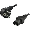 LOGILINK CP105 LOGILINK - Maitinimo laidas, apsauginis kištukas 90 iki IEC C15 moteriškas, 2m, juodas