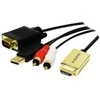 2m HDMI į VGA su garso kabeliu, juodas Logilink