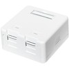 LOGILINK NK4032 LOGILINK- Keystone Surface Mounted Box 2 port UTP, baltas
