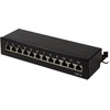 LogiLink Patchpanel Tisch/Wand Cat.6 STP 12 Ports, Juodas – NP0017