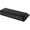 LogiLink Patchpanel Tisch/Wand Cat.6 STP 12 Ports, Juodas – NP0017