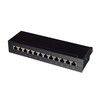 LogiLink Patch panelė 12x RJ- 45 Cat.6A STP Juodas (NP0019B)