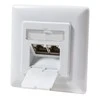 LogiLink LogiLink Cat.6A Anschlussdose, 2x RJ45,baltas, waagerecht - NP0123