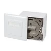 LogiLink LogiLink CAT 6A paviršius ir įleidžiama dėžutė, visiškai ekranuota RAL 9003 - NP0126
