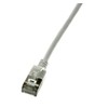 LogiLink LogiLink Patchkabel CAT6A STP TPE SlimLine grau 1,0m