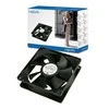 Logilink ventiliatorius 80*80*25, akrilas, su 4 LED'ais, juodas