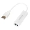 LogiLink Prisijungti | Greitasis Ethernet USB 2.0–RJ45 adapteris: | 0,115 m | Baltas | USB-A iki RJ45