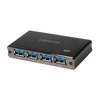 LogiLink Aliuminio HUB USB3.0 4 prievadų, juodas, Su maitinimo šaltiniu