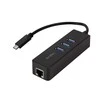 LOGILINK UA0283 LOGILINK – USB 3.0 tipo c į gigabitą adapteris prie 1x RJ45 ir 3x USB 3.0 tipo A
