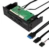 LOGILINK multifunction front panel 5.25inch with 6-way card reader juodas