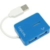 LogiLink Prisijungti | USB 2.0 Hub 4-Port, Smile, Mėlyna