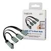 „LogiLink“ 3 prievadų USB-C kampinis