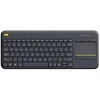 Belaidė klaviatūra Logitech K400 Plus su jutikliniu kilimėliu, DE išdėstymas, Juoda