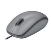 Tyli pelė su laidu Logitech M110, Pilka