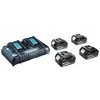 Makita Akumuliatorių ir dvigubo kroviklio komplektas LXT® 197626-8 18V • BL1850B x4 • DC18RD • LXT®