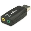 Intracom MANHATTAN Hi-Speed USB 3-D garso adapteris su mikrofono įvesties ir garso išvesties jungtimi per bet kurį USB prievadą 3D ir virtualų 5.1 erdvinį garsą