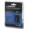 Intracom MANHATTAN Hi-Speed USB 3-D garso adapteris su mikrofono įvesties ir garso išvesties jungtimi per bet kurį USB prievadą 3D ir virtualų 5.1 erdvinį garsą