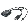 AV adapteris Manhattan HDMI - D-Sub (VGA) + Jack 3.5mm juoda (151559)