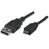 StarTech Manhattan 1,8m USB 2.0 A/Micro-B USB laidas 1,8m USB A Micro-USB B Juoda