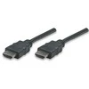 StarTech Manhattan HDMI kabelis, 1,0 m, HDMI kištukas į HDMI kištukas, ekranuotas, Juodas, 308816