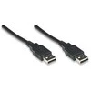 StarTech USB kabelis Manhattan USB-A - USB-A 1,8 m Juodas (306089)