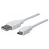 StarTech Manheteno didelės spartos USB įrenginio kabelis A kištukas / Micro-B kištukas, 1,0 m, Baltas, 323987