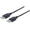 StarTech Manheteno didelės spartos USB A kabelis, USB 2.0, A tipo vyris – A tipo vyriškis, 480 Mbps, 1 m (3 pėdos), Juodas, 353892