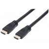 MANHATTAN CL3 didelės spartos HDMI kabelis 10m su eterneto vidinės sienelės vardiniu HDMI kištuku į kištuku ekranuotas Juodas