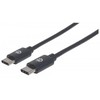 USB kabelis Manhattan USB-C - USB-C 0,5 m Juodas (354868)