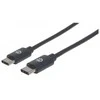 USB kabelis Manhattan USB-C - USB-C 2 m Juodas (354875)
