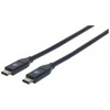 Manhattan 354899 USB kabelis 0,5 m 3.2 Gen 2 (3.1 Gen 2) USB C Juoda
