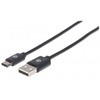 StarTech MANHATTAN USB 2.0, Type-A Male to Type-C Male, 480 Mbps, 0,5 m, Juodas, 354912